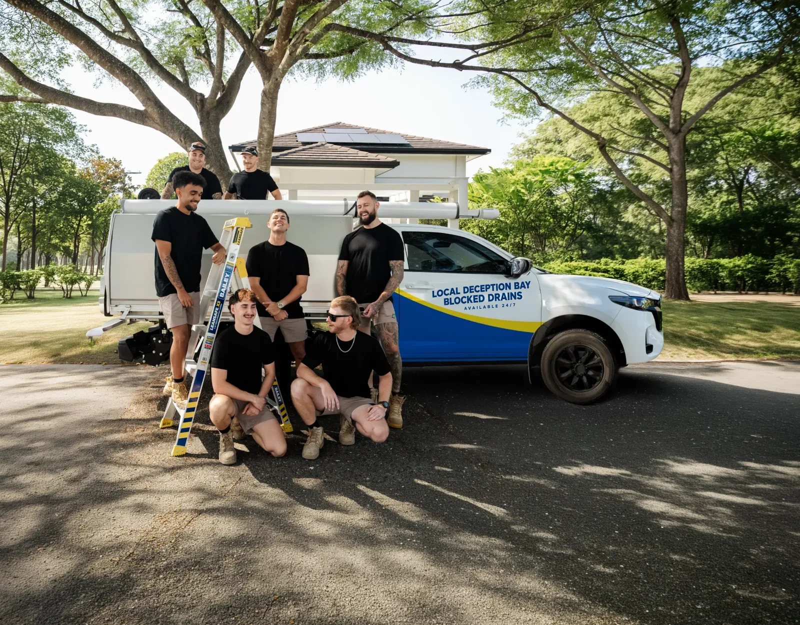 Local Deception Bay Blocked Drains team and ute